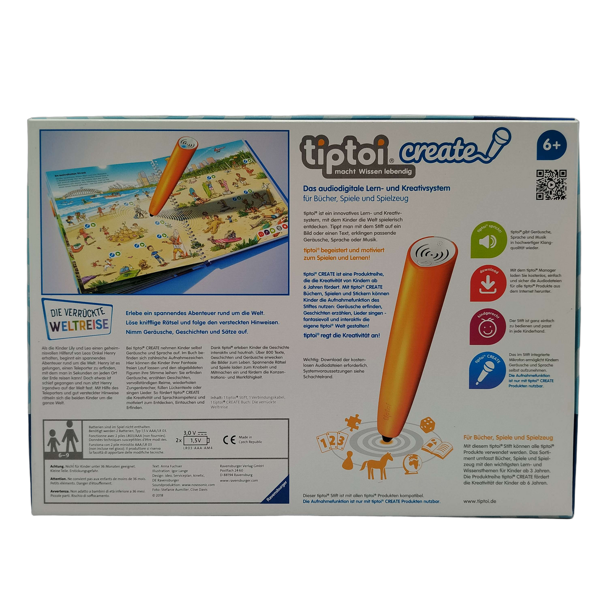 Ravensburger tiptoi CREATE Starter-Set Stift & Weltreise-Buch