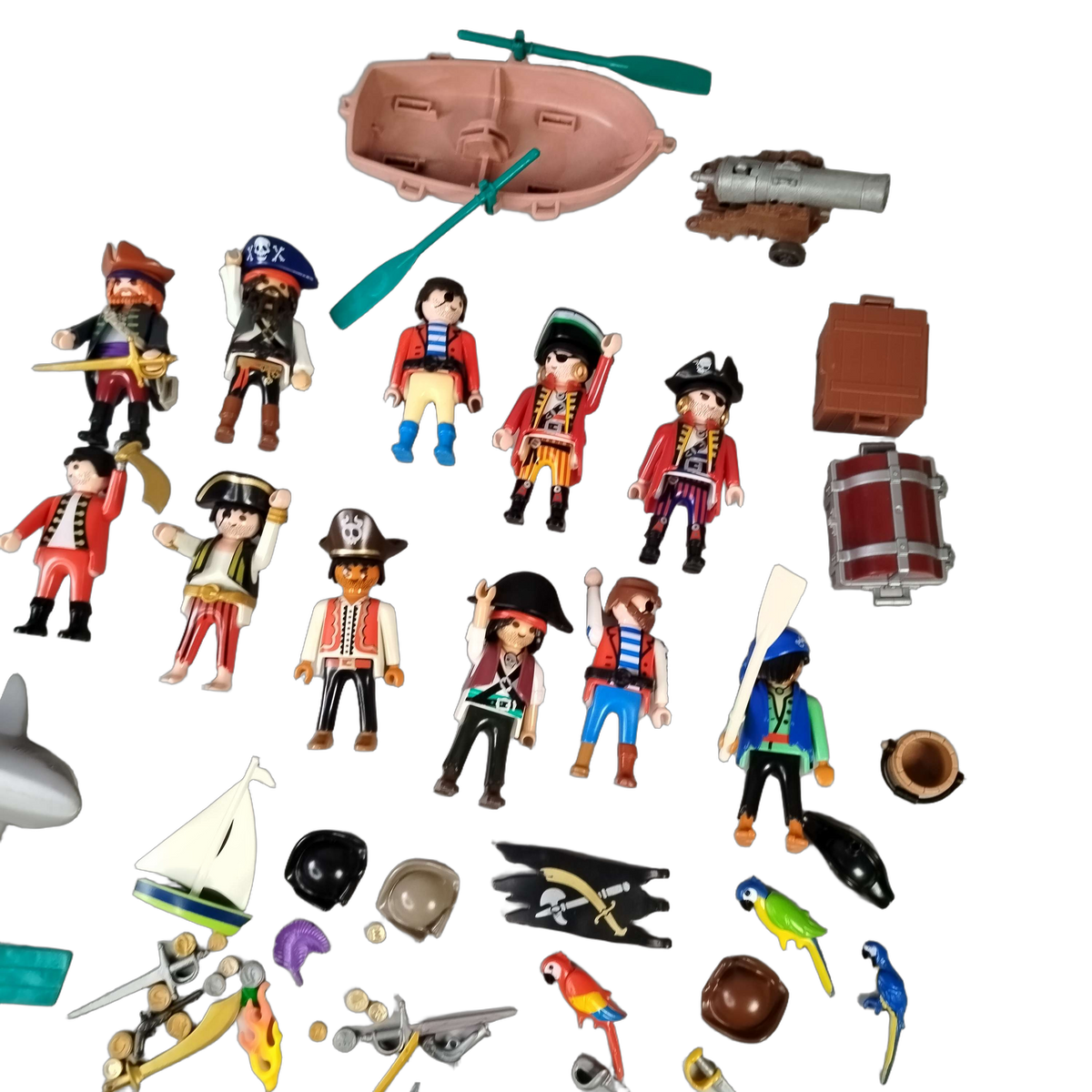 Playmobil Bundle Piraten 10x Figuren, Boot & Zubehör