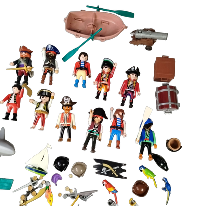 Playmobil Bundle Piraten 10x Figuren, Boot & Zubehör