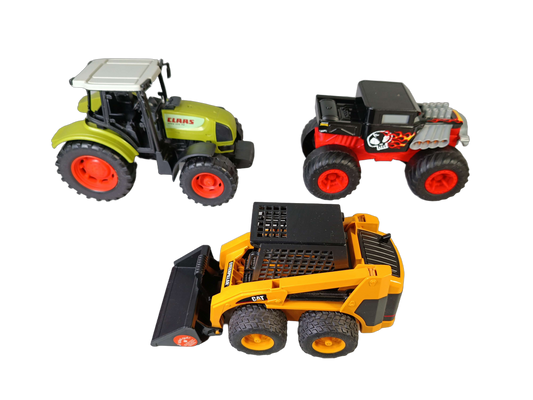 Bundle Bauernhof & Baustelle Set von 3 Traktor Bone Shaker Lader