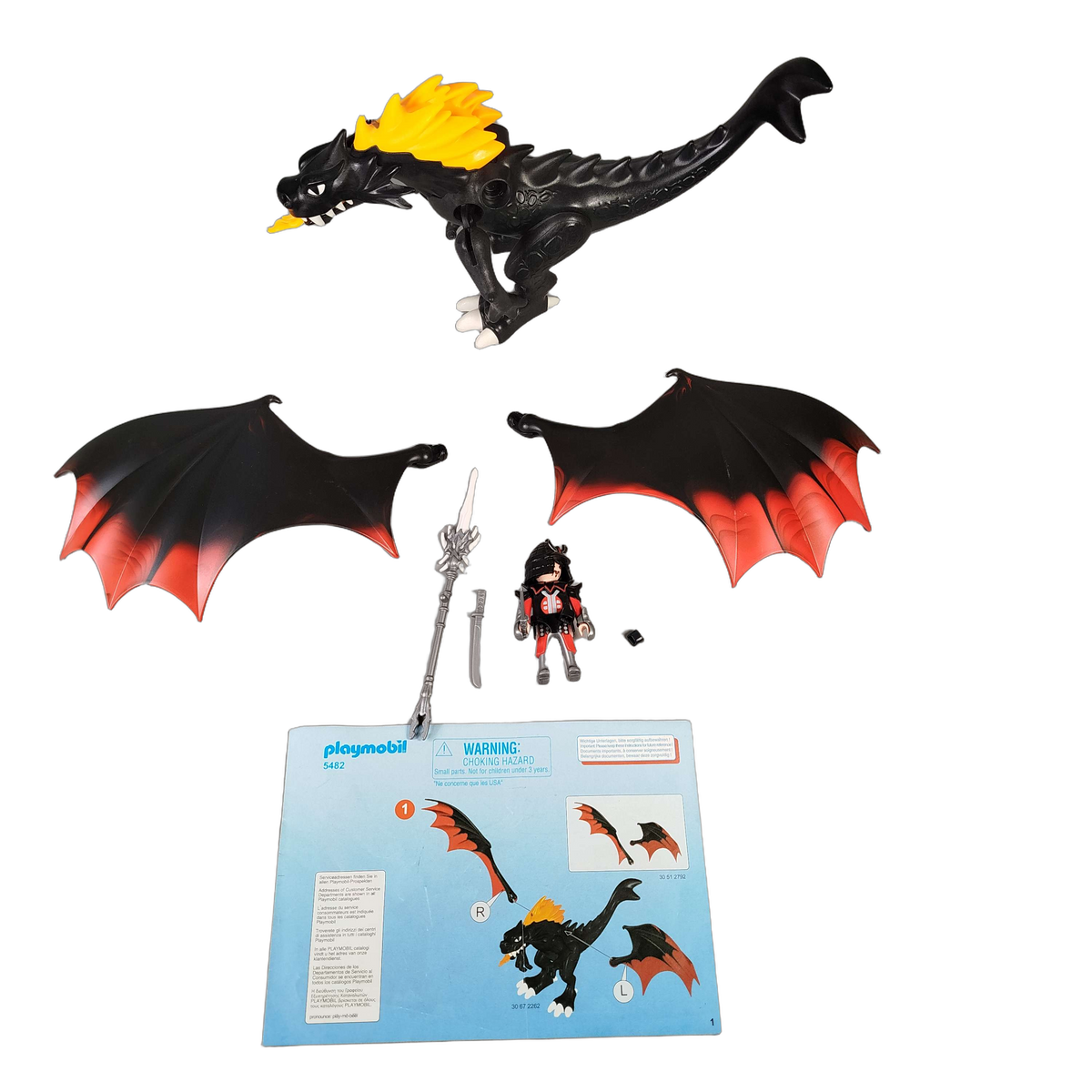 Playmobil Riesen-Kampfdrache mit Feuer-LEDs 5482 Figur