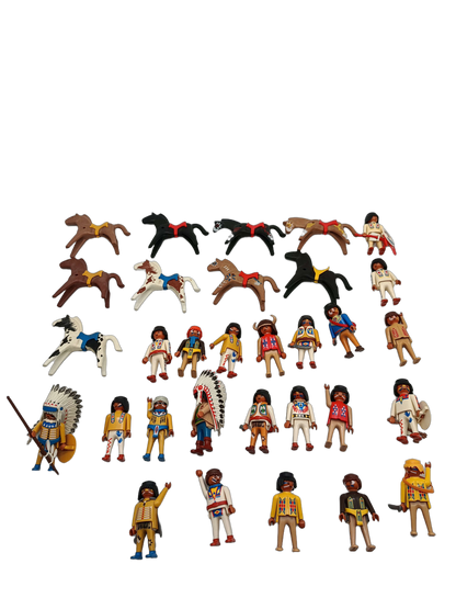 Playmobil Bundle Western & Indianer Figuren, Pferde & Zubehör