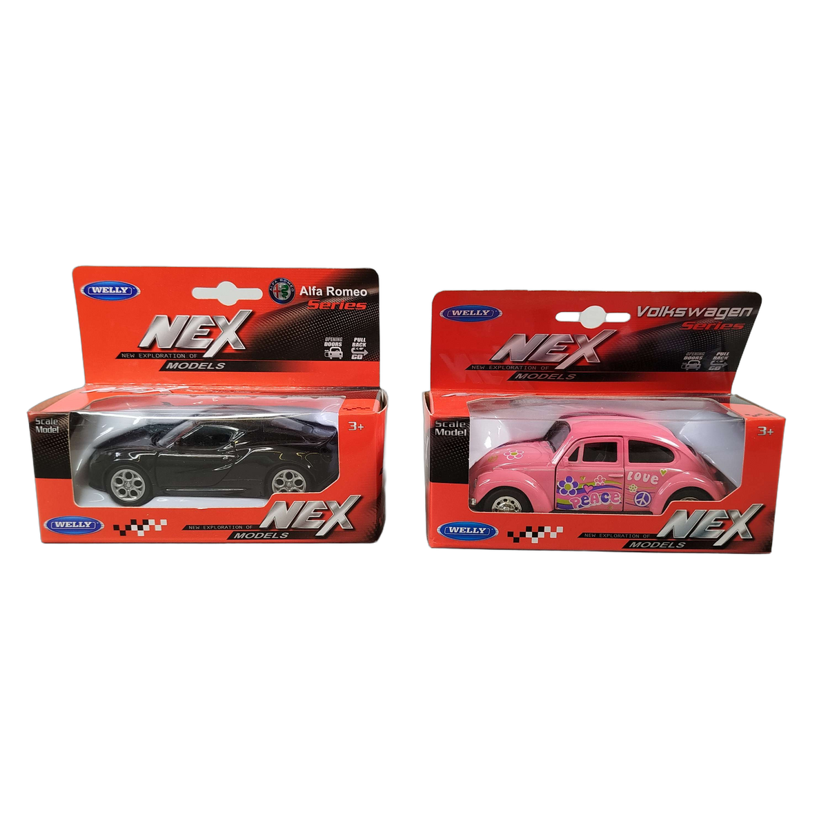 Welly Bundle Shelby Cobra Beetle Set von 3 Modellautos Neuwertig