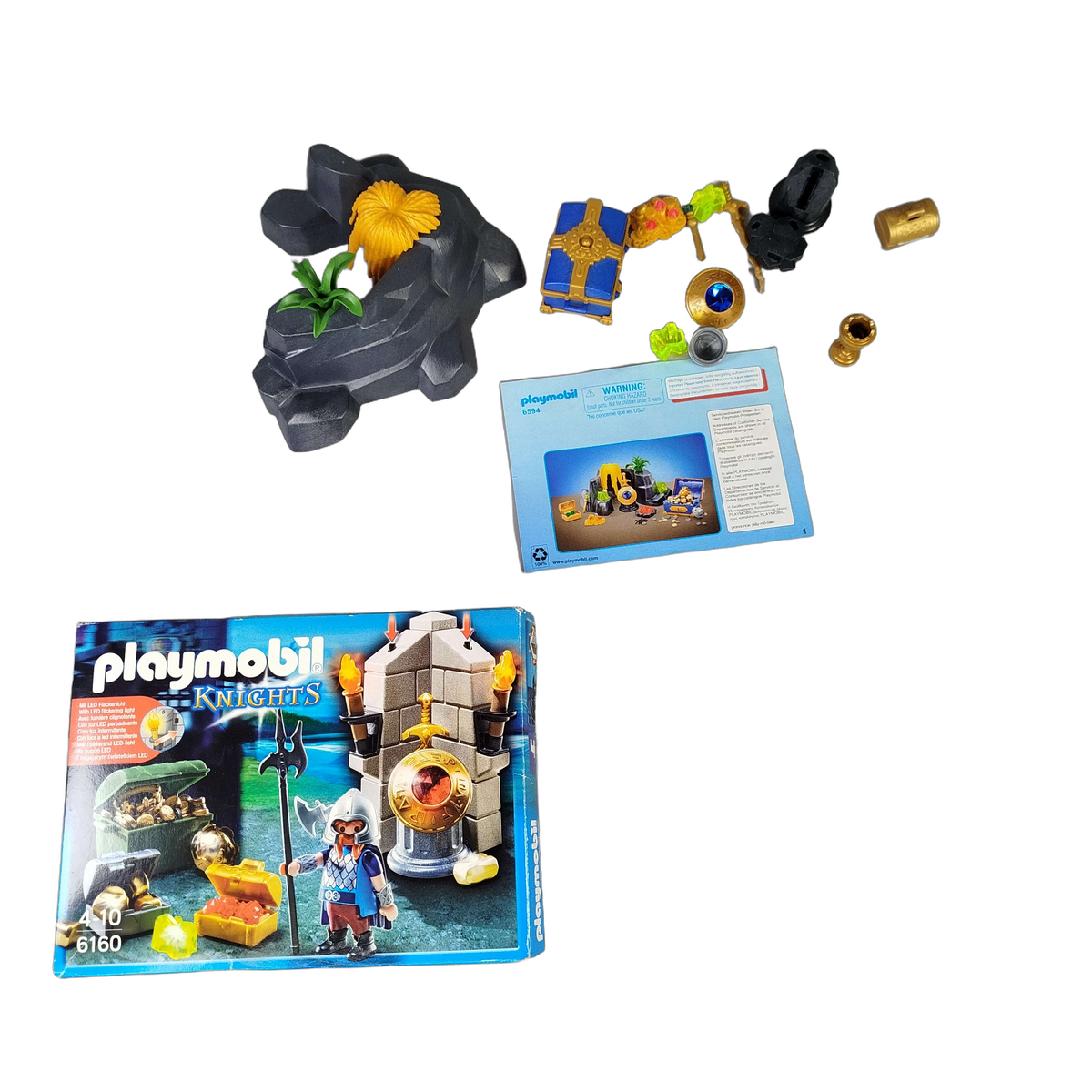Playmobil Bundle Ritter Schatzversteck 6160 6594 Set von 2 Figuren