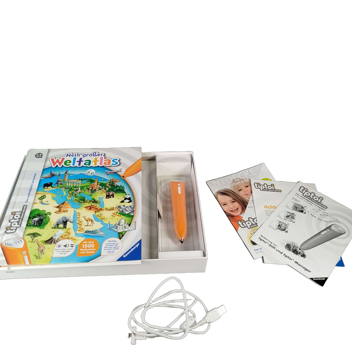 Ravensburger tiptoi Weltatlas 00524 Starter-Set mit Zubehör