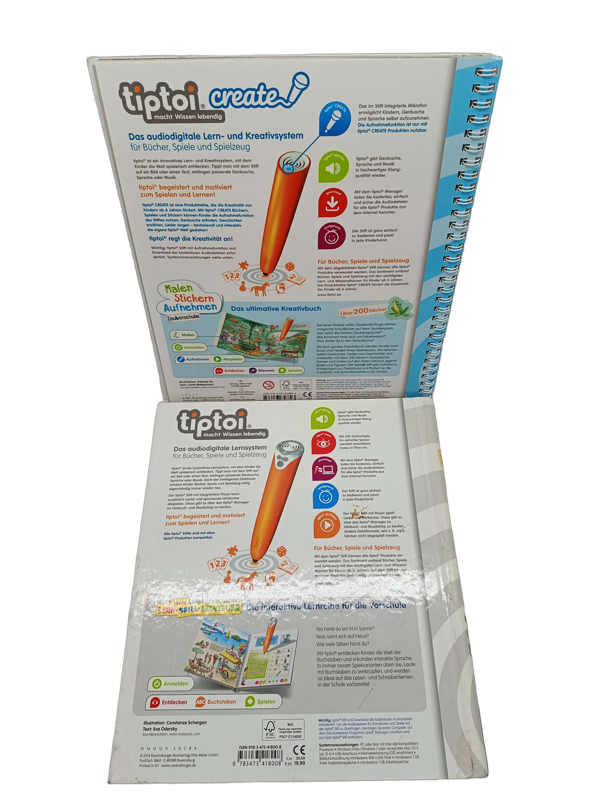 Ravensburger Bundle tiptoi Zauberschule Set von 2 Lernbücher
