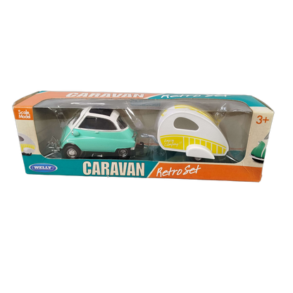 Welly Bundle Retro VW T1 & BMW Isetta Set von 2 Modellautos, Neuwertig