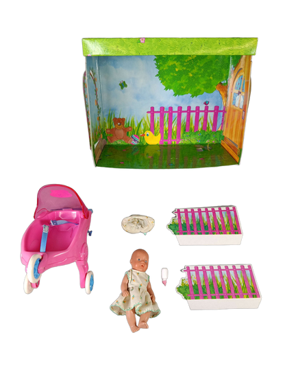 Zapf Creation Bundle BABY born großes Set Puppenwagen & Zubehör