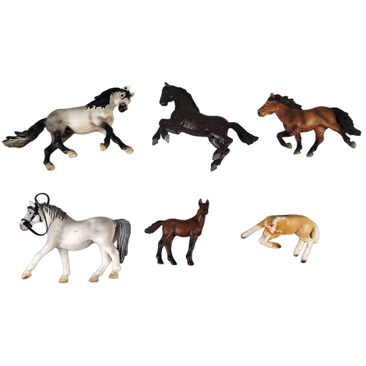Schleich Tiere Bundle Pferde & Ponys Mustang & Fohlen 6 Teile Figuren