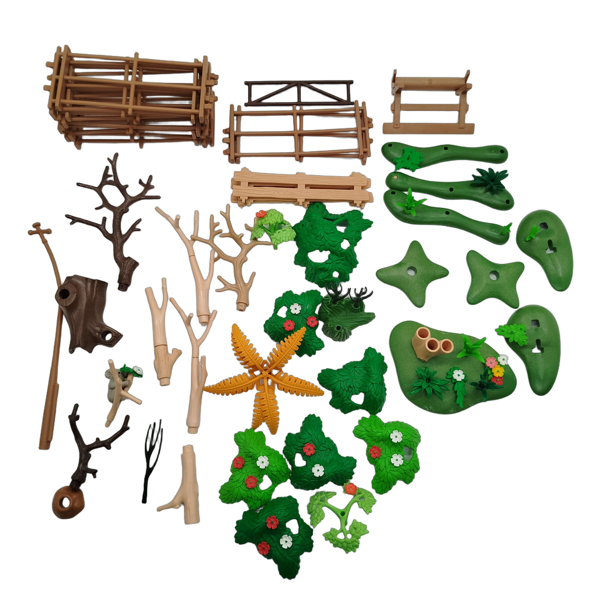 Playmobil Bundle Landschaft & Zäune großes Set Tor, Bäume & Gelände
