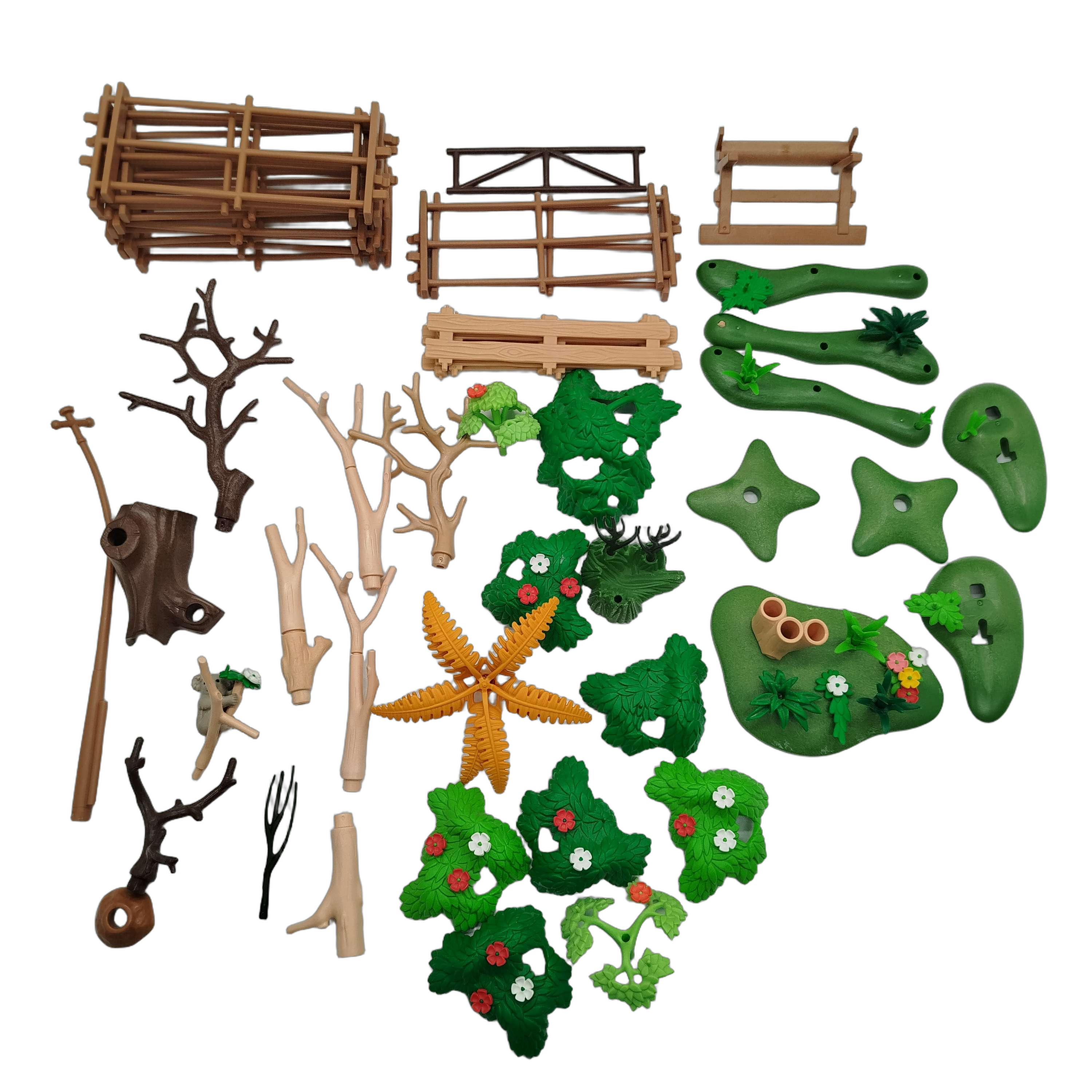 Playmobil Bundle Landschaft & Zäune großes Set Tor, Bäume & Gelände