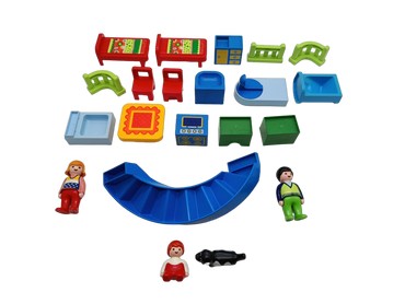 Playmobil 1.2.3 Wohnhaus 6784 Mitnehm-Haus mit Figuren & Zubehör