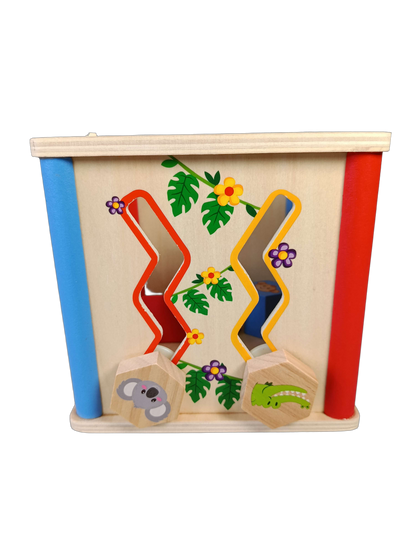 Playtive Bundle Holz Motorik Set von 2 Motorikwürfel & Stapeltiere