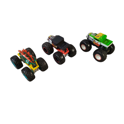 Mattel Bundle Monster Trucks Motosaurus Bone Shaker Set von 3 Autos