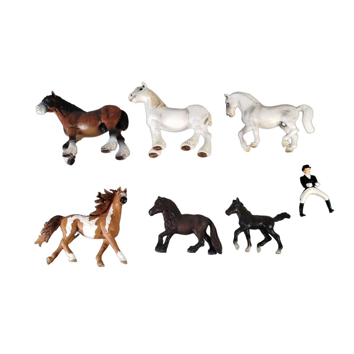 Schleich Tiere Bundle Pferde & Reiter 7 Teile Figuren