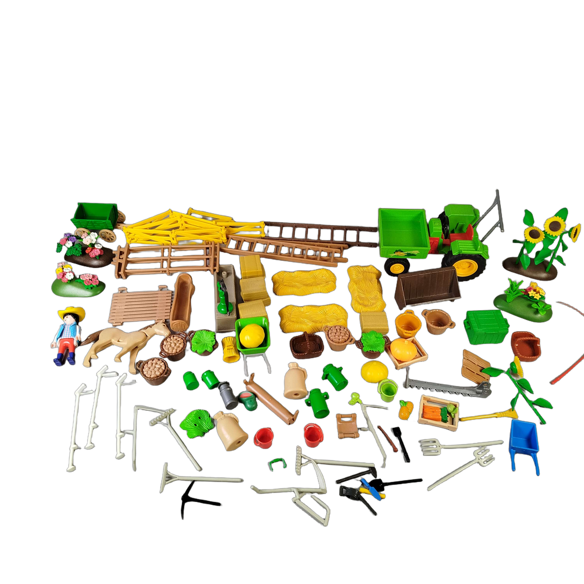 Playmobil Bundle Bauernhof Set Traktor mit Anhänger, Tiere & Figur