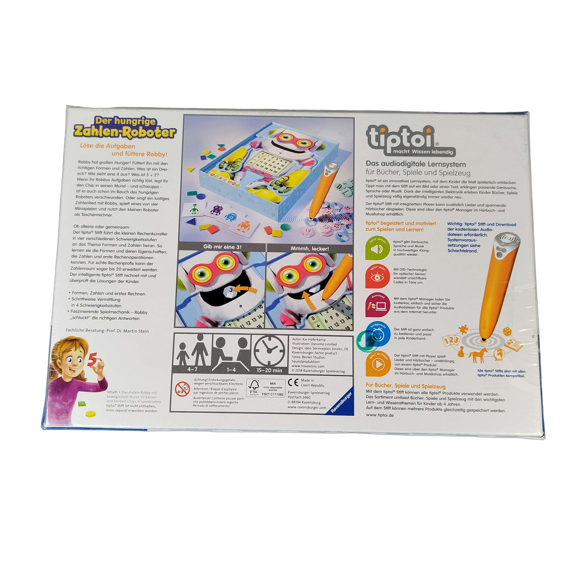 Ravensburger tiptoi Der hungrige Zahlen-Roboter Lernspiel