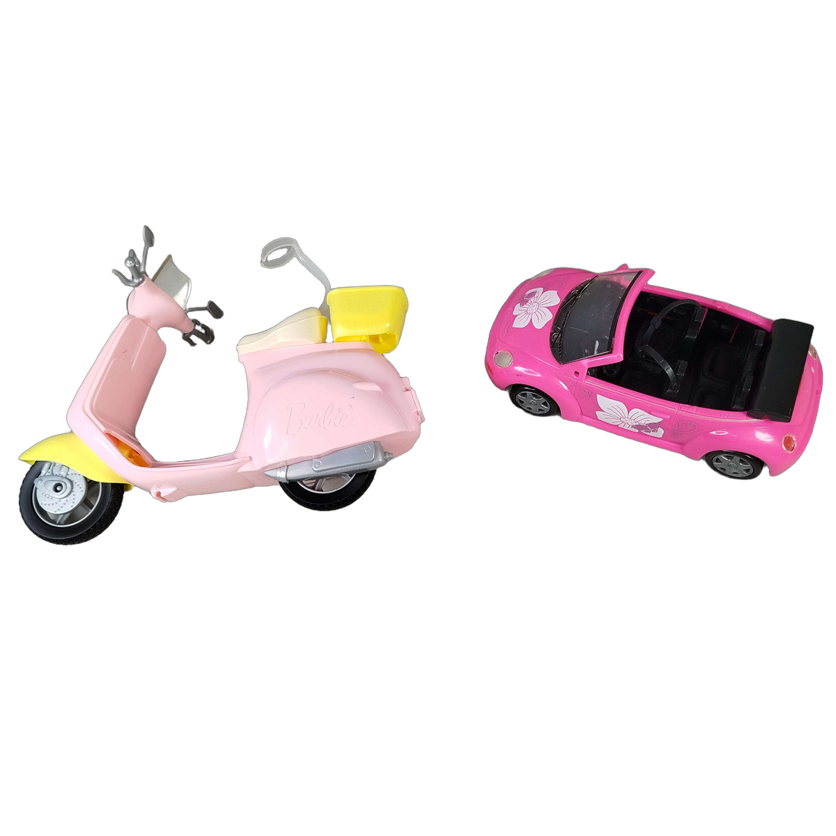 Barbie Bundle Puppenfahrzeuge Set von 2 Roller & Cabrio