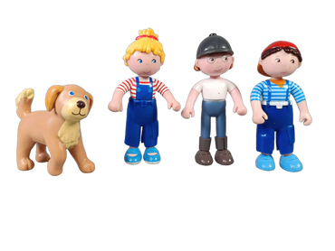 HABA Bundle Little Friends großes Set Spielfiguren & Hund