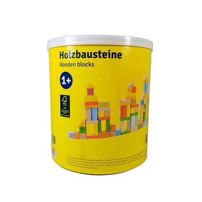 MyToys Aufbewahrungs-Eimer Holzbausteine & Bauklötze