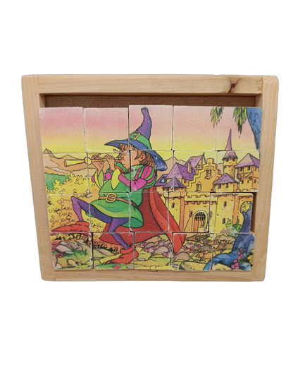 Bundle Märchen & Rattenfänger Set von 2 Holz Würfelpuzzle