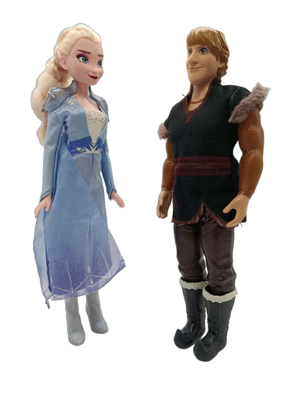Disney Bundle Frozen Set von 3 Puppen & Kleid Elsa & Kristoff