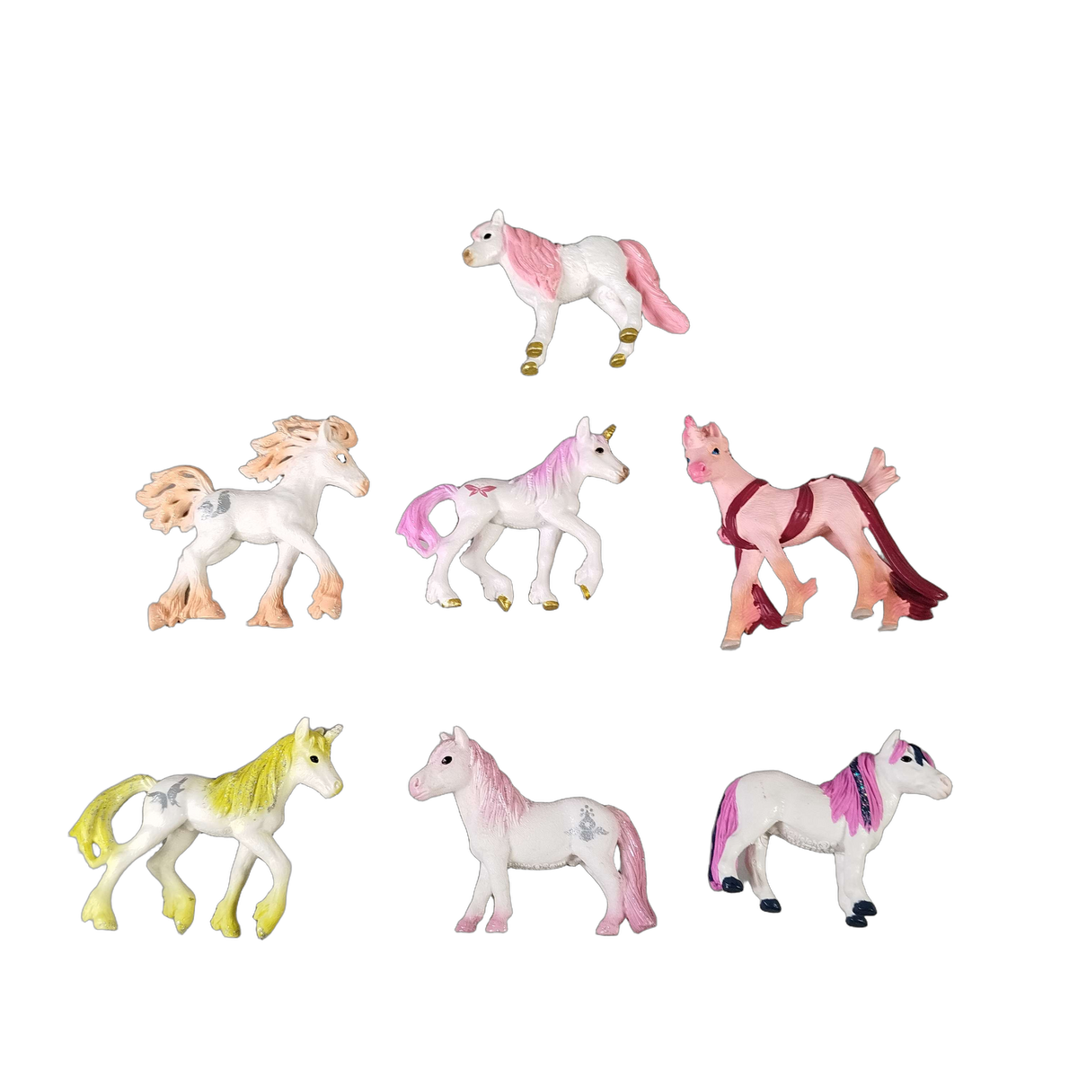 Schleich Tiere Bundle 7 Teile Pferde & Einhörner Figuren