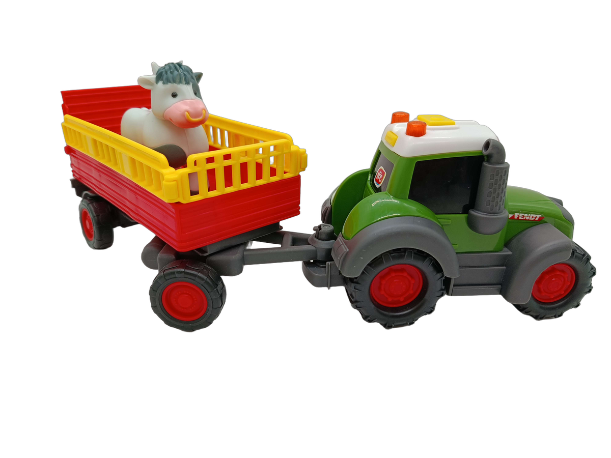 Simba Dickie Group Fendti Fendt Traktor mit Tieranhänger & Kuh