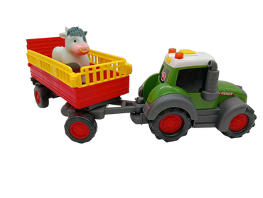 Simba Dickie Group Fendti Fendt Traktor mit Tieranhänger & Kuh
