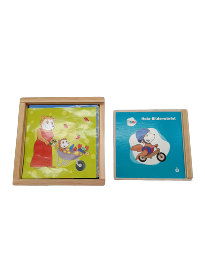 Bundle Märchen Set von 2 Holzpuzzle & Bilderwürfel