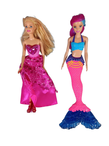 Mattel Bundle Prinzessin & Meerjungfrau Set von 2 Puppen