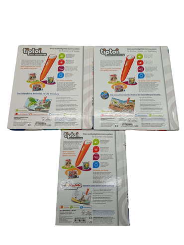 Ravensburger Bundle tiptoi 3x Lernbücher Weltatlas Leserabe