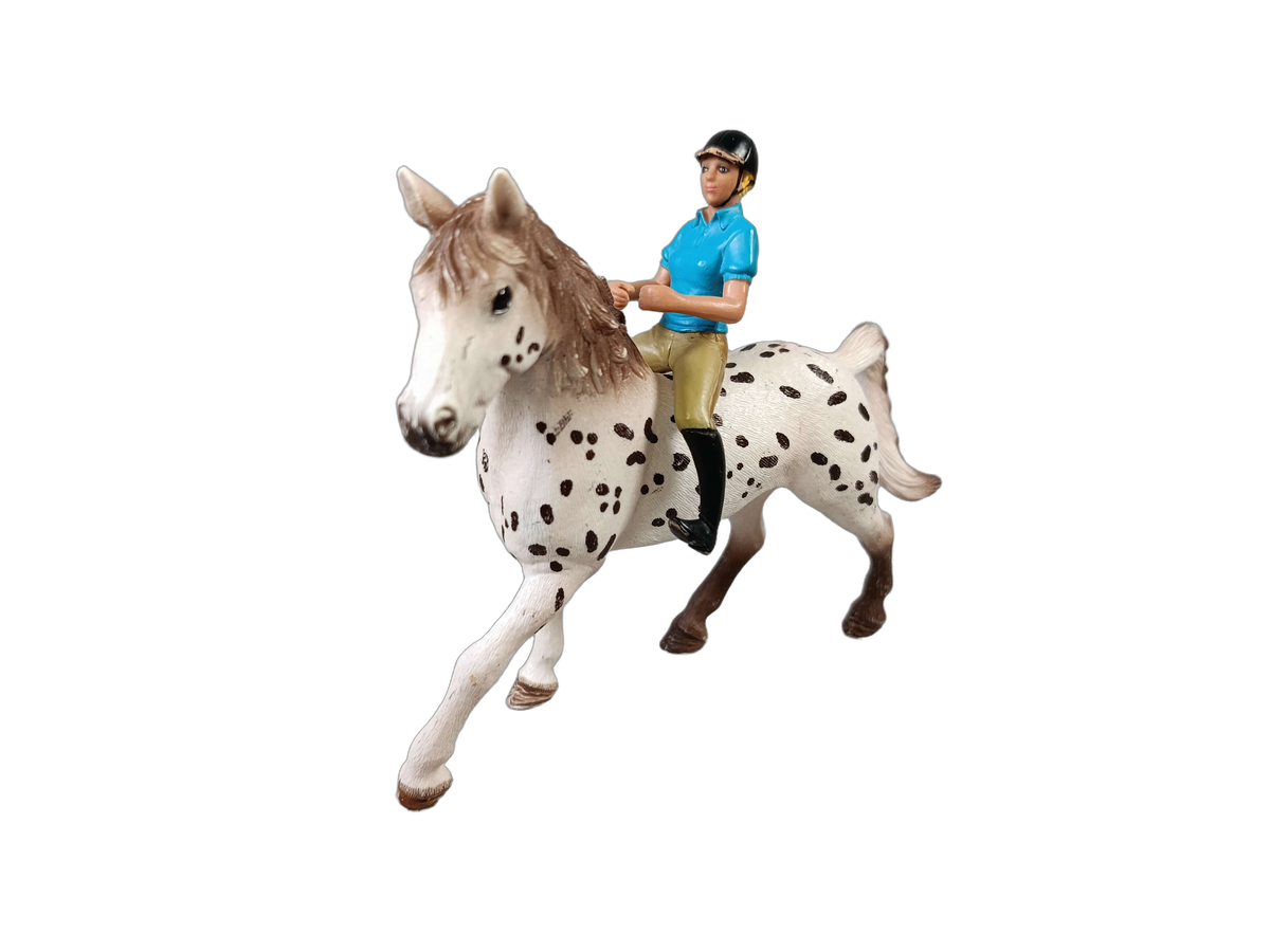 Schleich Tiere Bundle 4 Teile Pferde & Reiterfiguren Knabstrupper