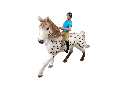Schleich Tiere Bundle 4 Teile Pferde & Reiterfiguren Knabstrupper