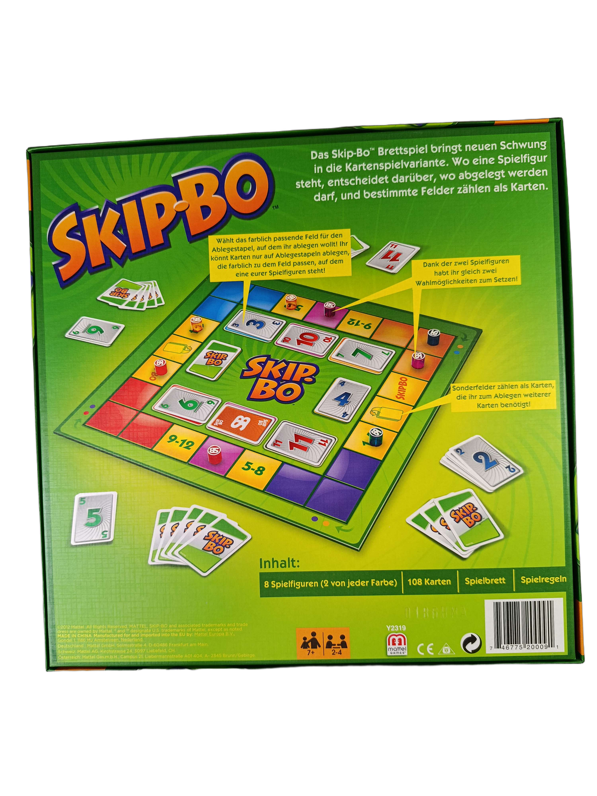 Mattel Skip-Bo Y2319 Kartenspiel, neuwertig