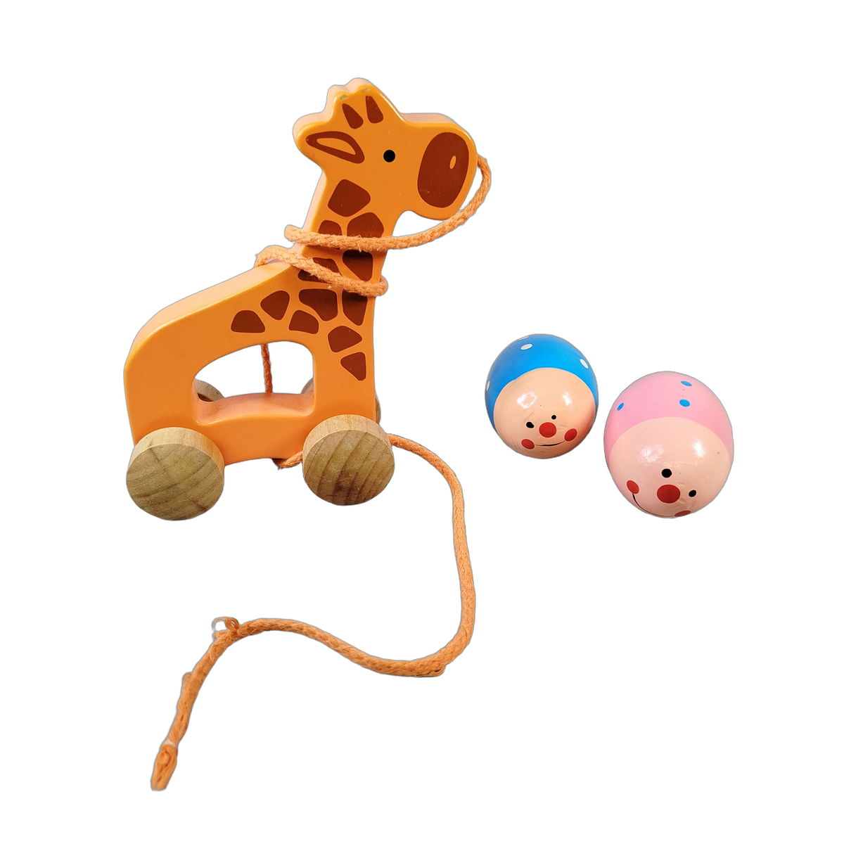 Bundle Holzspielzeug Set von 5 Motorikschleife Zahlenpuzzle & Ziehtier