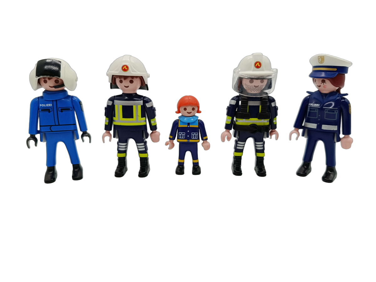 Playmobil Bundle Polizei 6873 Streifenwagen Polizeiauto & Motorrad