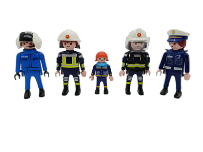 Playmobil Bundle Polizei 6873 Streifenwagen Polizeiauto & Motorrad