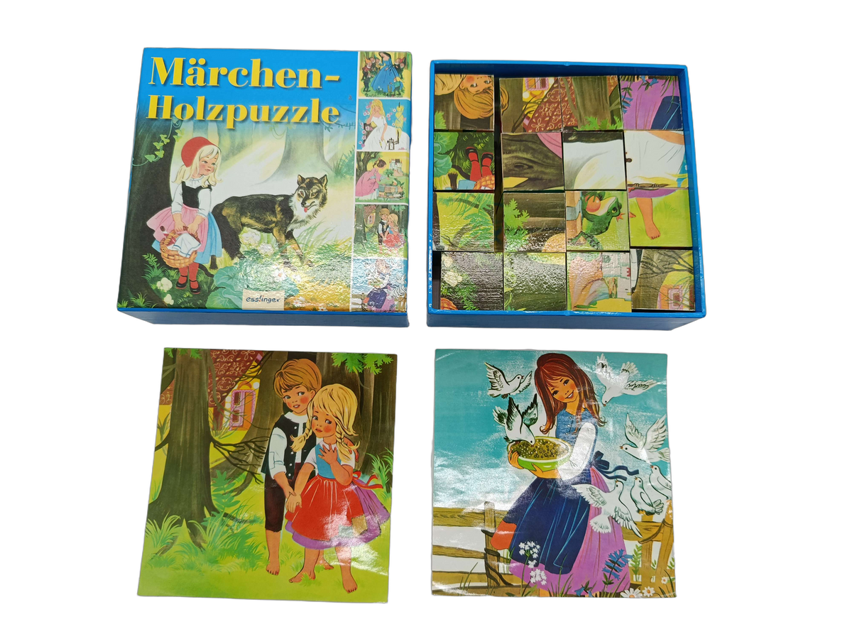 Bundle Märchen Set von 2 Holzpuzzle & Bilderwürfel