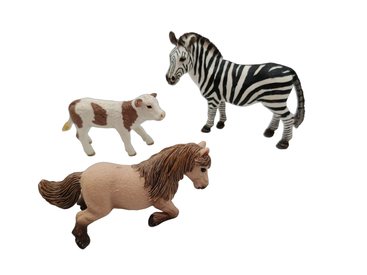 Schleich Tiere Bundle Bauernhof & Wildtiere 6 Teile Tierfiguren