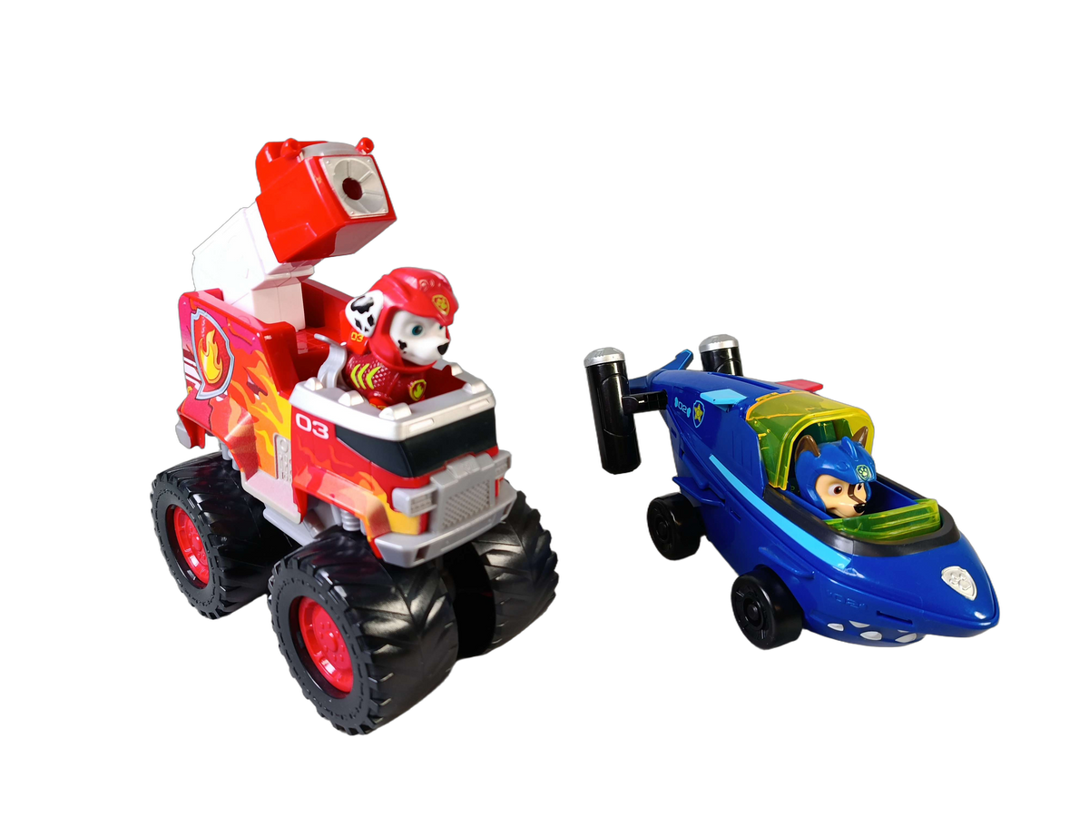 Spin Master Bundle Paw Patrol Marshall & Chase 2x Fahrzeuge & Figuren