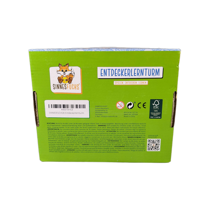 Sinnesfuchs Entdecker Lernturm ELT-01 Holzbausteine Lernspiel