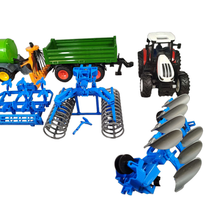 Bundle Landwirtschaft großes Set RC-Traktor, Anhänger, Pflüge