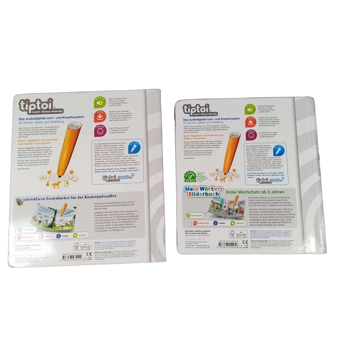 Ravensburger Bundle tiptoi Kinderlieder Bauernhof Set von 3 Büchern