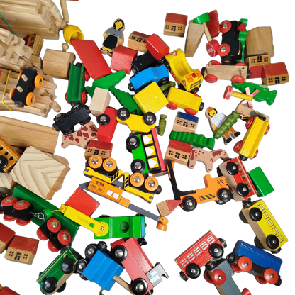 BRIO Bundle Holzeisenbahn Straßen & Schienen Deluxe, großes Set