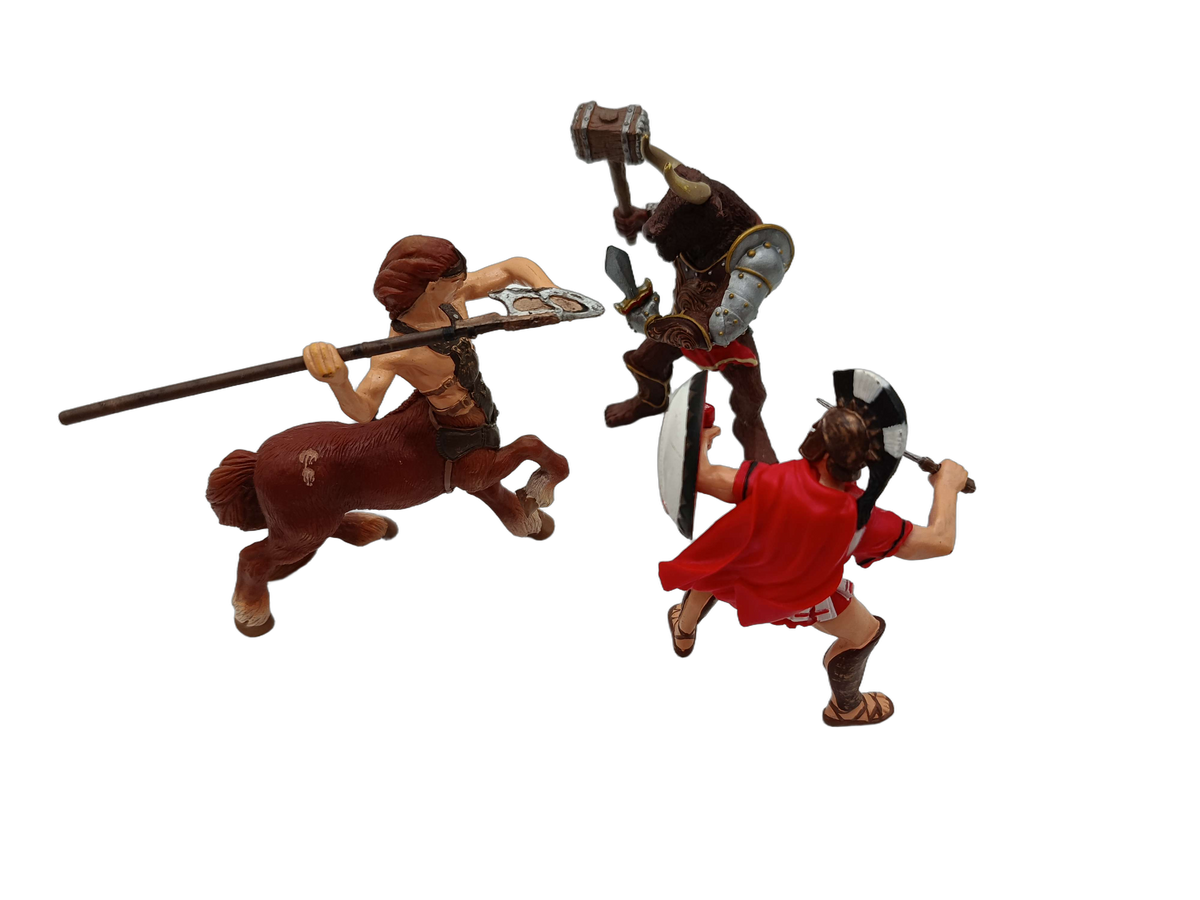 Papo Bundle Fantasy Zentaur Minotaurus & Spartaner Set von 3 Figuren