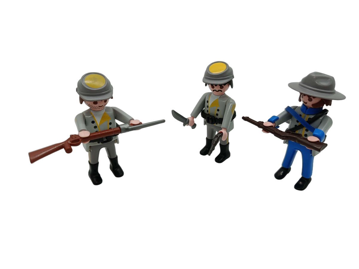 Playmobil Bundle Western 3x Soldaten Figuren mit Zubehör