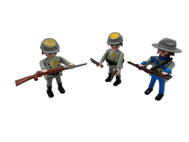 Playmobil Bundle Western 3x Soldaten Figuren mit Zubehör