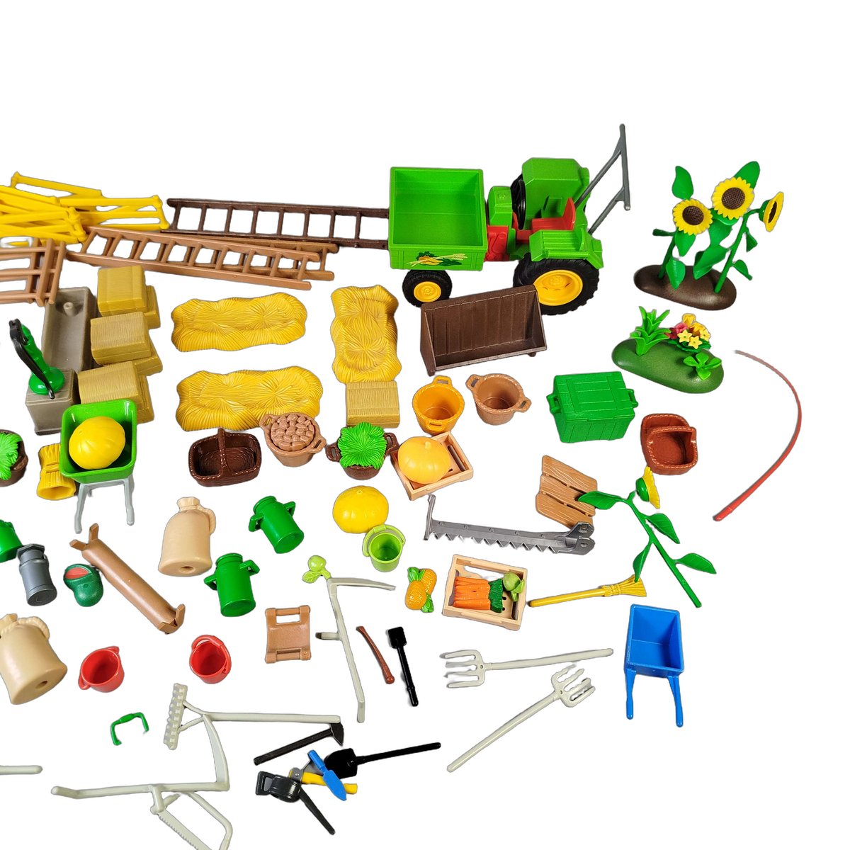 Playmobil Bundle Bauernhof Set Traktor mit Anhänger, Tiere & Figur