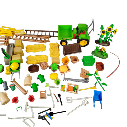 Playmobil Bundle Bauernhof Set Traktor mit Anhänger, Tiere & Figur